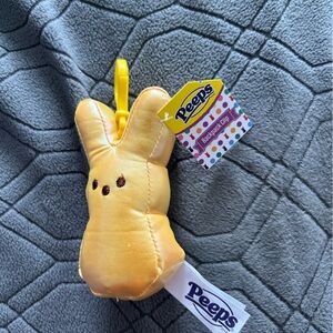 Peeps Yellow Bunny Backpack Clip Or Key Chain